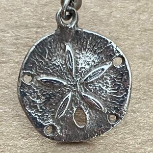 Single .925 Silver Sand Dollar Earring